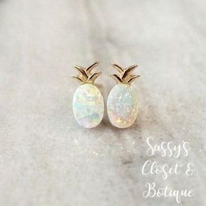 LAST ONE 🔥Opal Pineapple Stud Earrings🍍